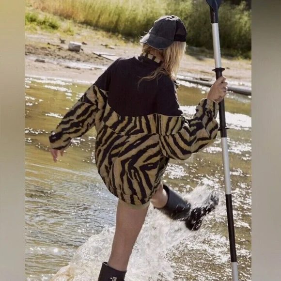 Function & Fringe Edit | Free People Zebra Print Pullover Jacket - Picture 3 of 4